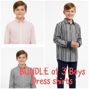 3 set multi brand boys Button-Down dress Shirts